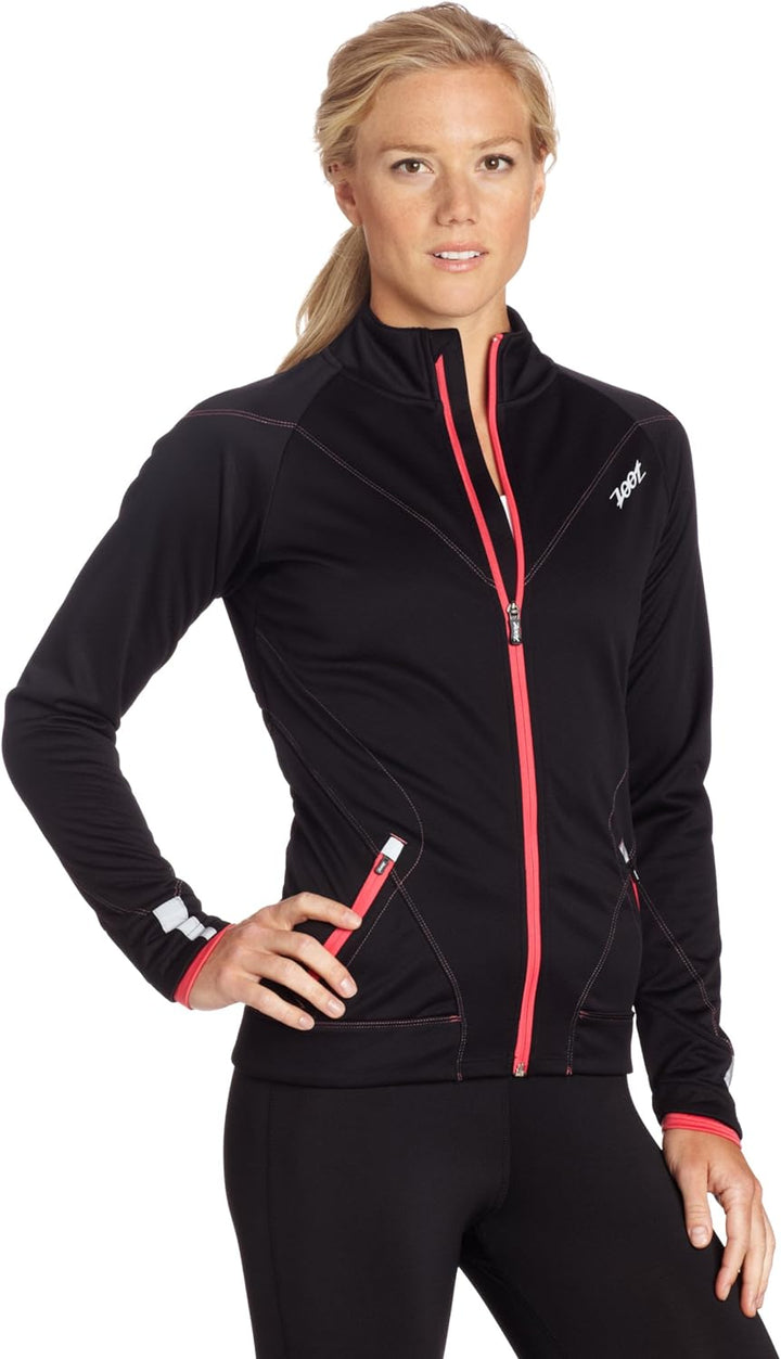 Zoot Sports Damen Ultra WRKS Thermo Softshell Jacke M Schwarz/Flamingo, M Schwarz/Flamingo
