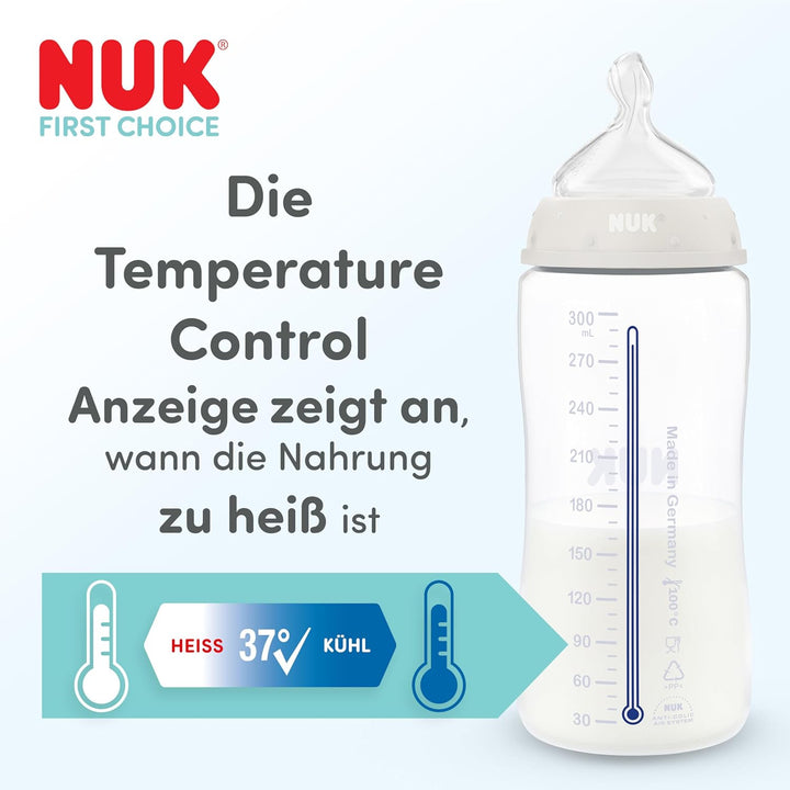 NUK First Choice Perfect Start Babyflaschen-Set | 0–6 Monate | 4 x Anti-Kolik-Trinkflaschen (150 ml,