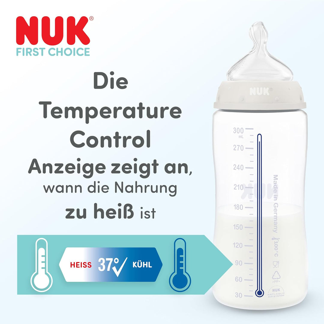 NUK First Choice Perfect Start Babyflaschen-Set | 0–6 Monate | 4 x Anti-Kolik-Trinkflaschen (150 ml,