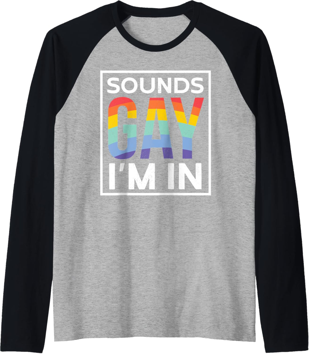 Herren Sounds Gay I'm In | Regenbogen Lesben Lustiges Pride Month Raglan