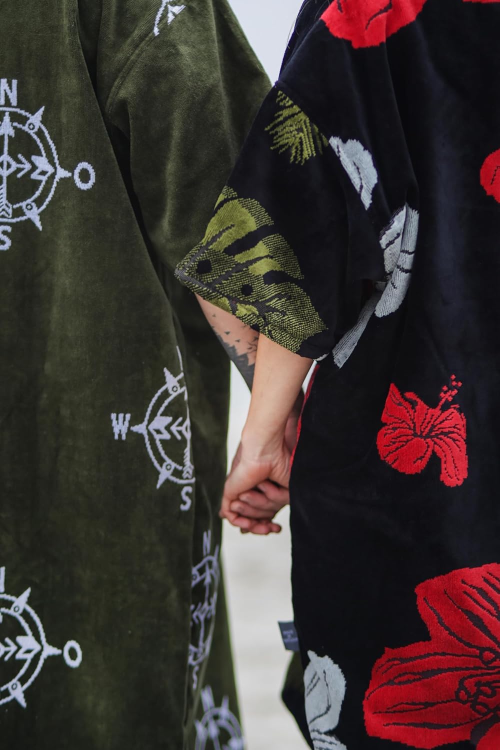 ATLANTIC SHORE | Surf Poncho | Badeponcho mit Kapuze aus 100% Baumwolle | Unisex | Special Editions