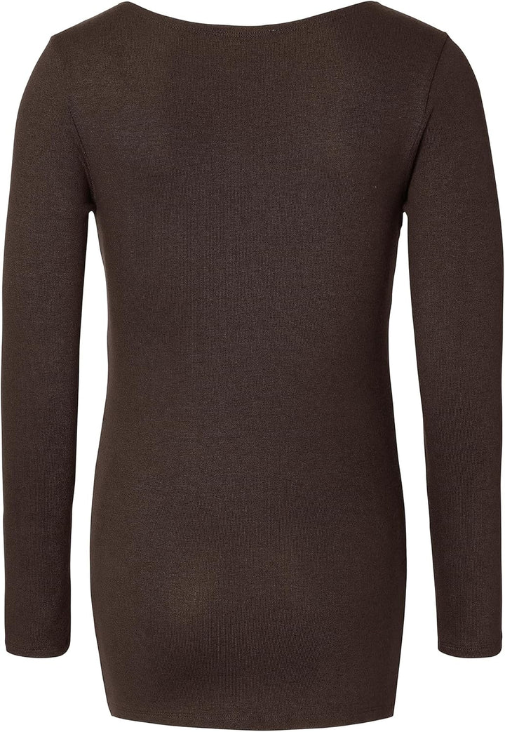 Noppies Damen Elin Ultra Soft Nursing Top Ls T-Shirt XXL Coffee Bean - P664, XXL Coffee Bean - P664