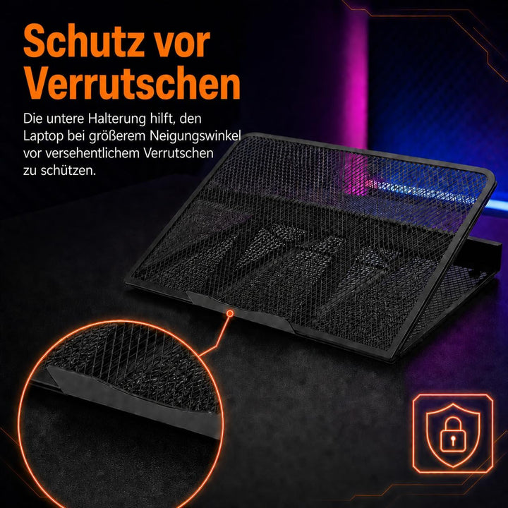 KRUX Laptop Stand, universeller Laptopständer, komplett aus Metall, Gute Belüftung des Notebooks, Ve