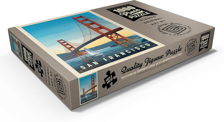 San Francisco: Under The Golden Gate, Vintage Poster - Premium 1000 Teile Puzzle - MyPuzzle Sonderko
