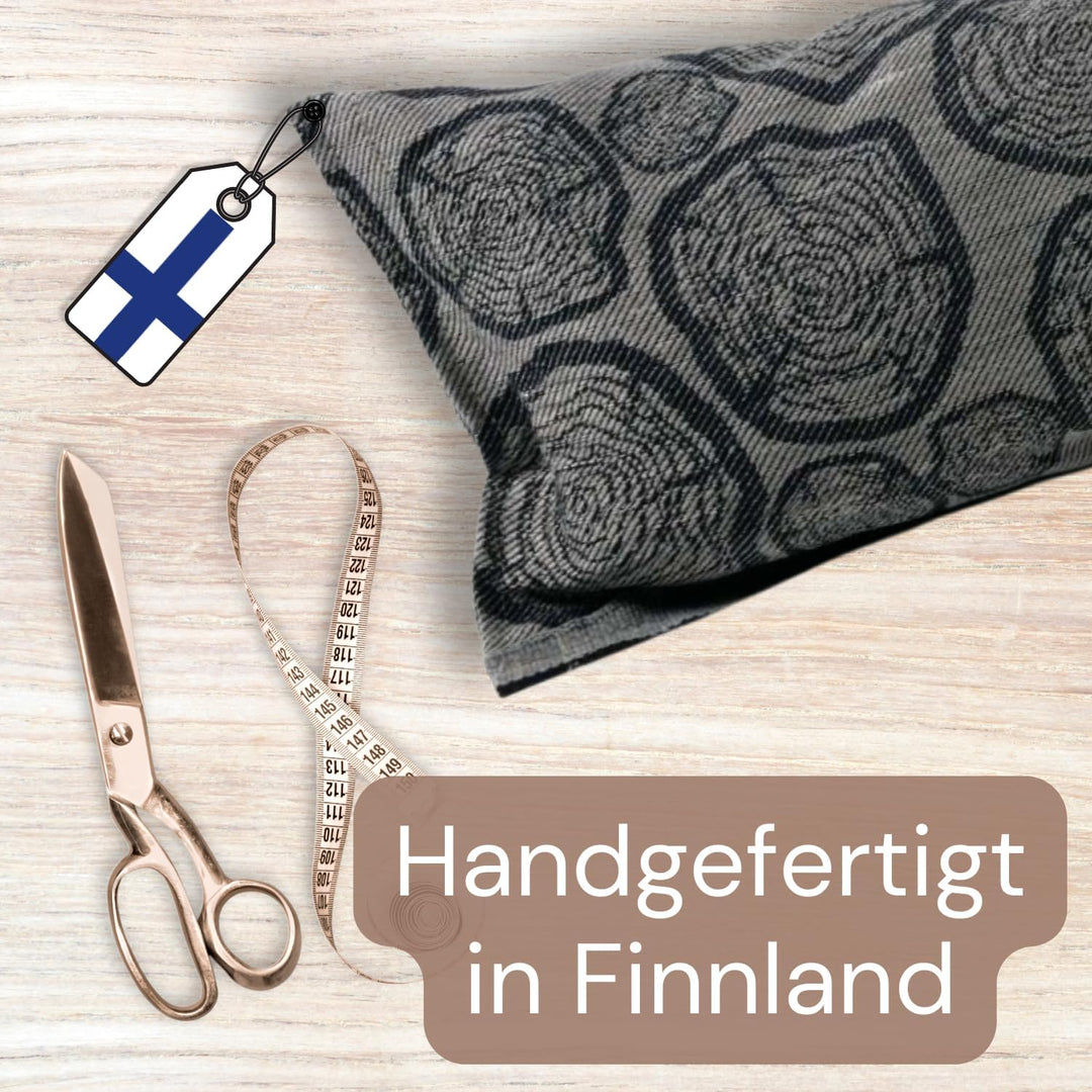 POOL Total Jokipiin Premium Saunakissen 40 x 22 cm - 100% Made in Finland - ReisekissenLeinen Baumwo
