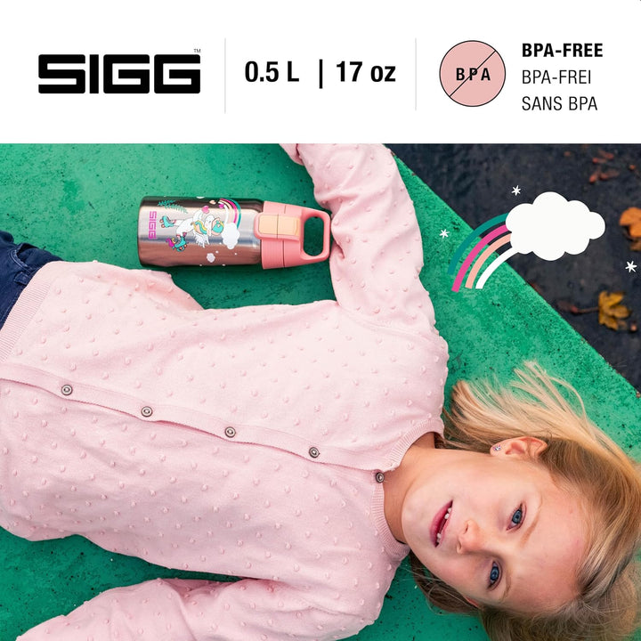 SIGG - Edelstahl Trinkflasche Kinder - Shield One - Für Kohlensäurehaltige Getränke Geeignet - Ausla