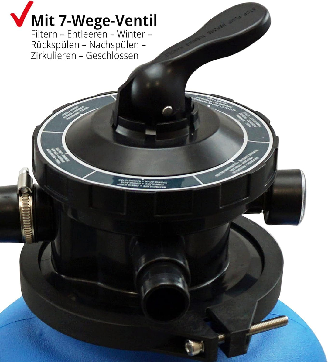 HECHT Sandfilter Sandfilteranlagen 11.000 Liter – Poolfilteranlage Sandfilterpumpe Reinigungspumpe f