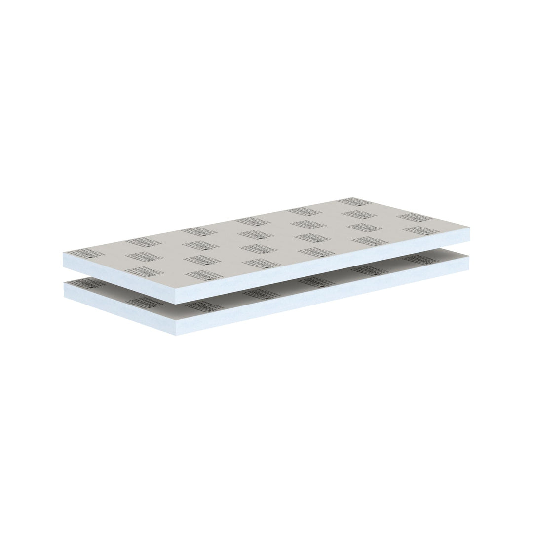 LUX ELEMENTS Bauplatte Fertig zum Verfliesen, 125 x 60 cm, 2 Stück (1,5 qm) LELEE4144, Grau, 50 mm B