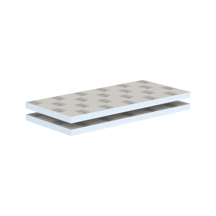 LUX ELEMENTS Bauplatte Fertig zum Verfliesen, 125 x 60 cm, 2 Stück (1,5 qm) LELEE4144, Grau, 50 mm B
