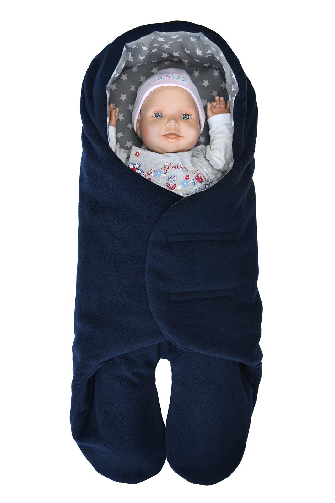 MijaCulture 2 in1 two sided Winter Einschlagdecke Decke Universal für Autositz, für Kinderwagen, Bug