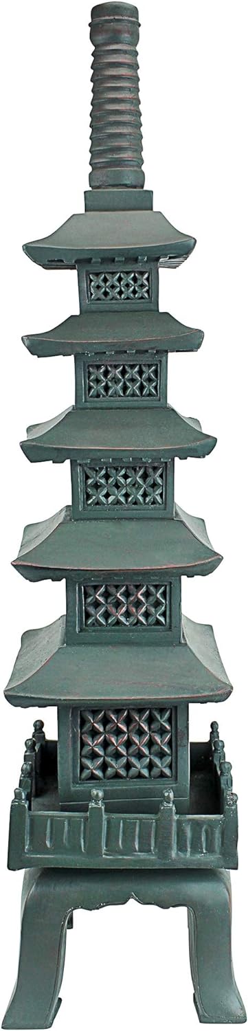 Design Toscano Asiatische Pagodenstatue nach dem Tempel von Nara , Masse: 16,5 x 16,5 x 71 cm 16.5x1