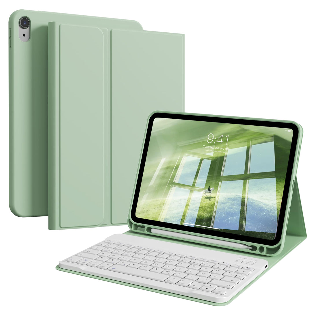 Tastatur Hülle für iPad A16 11. Generation 2025/ iPad 10. Generation 2022 (11/10,9 Zoll) mit Stiftha