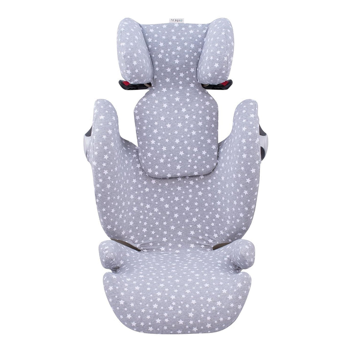 JYOKO Kids Bezug für Autositz Kompatibel mit Cybex Solution M und Pallas B - Fix (White Star), WHITE