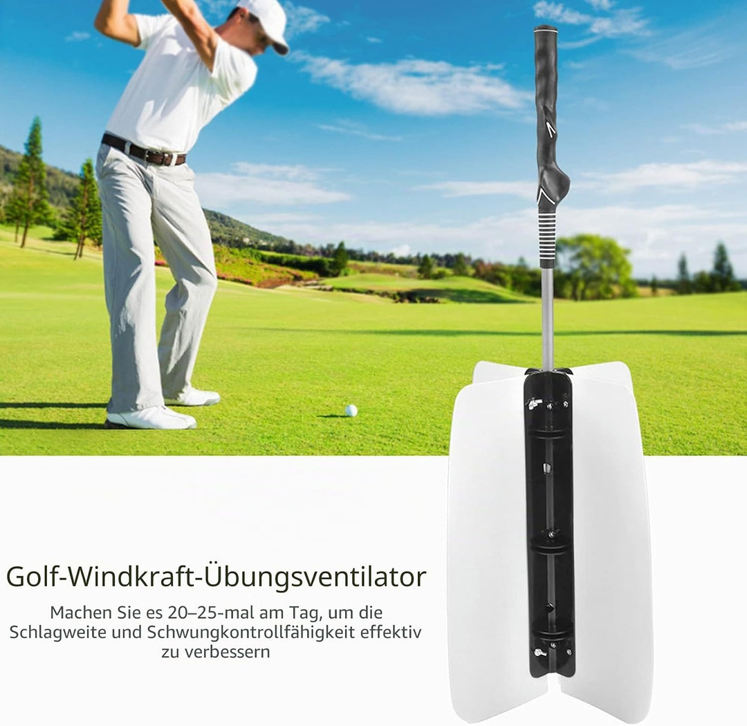 Golf Power Trainer Swing Fan Aufwärmtrainer Zusammenklappbarer Kraftwiderstand Geschwindigkeitstrain