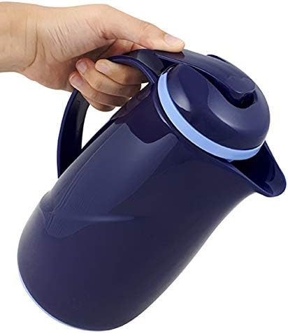 Helios 2934-008 Wave Push Kunststoff-Isolierkanne, 1 Liter, dunkelblau, Dunkelblau