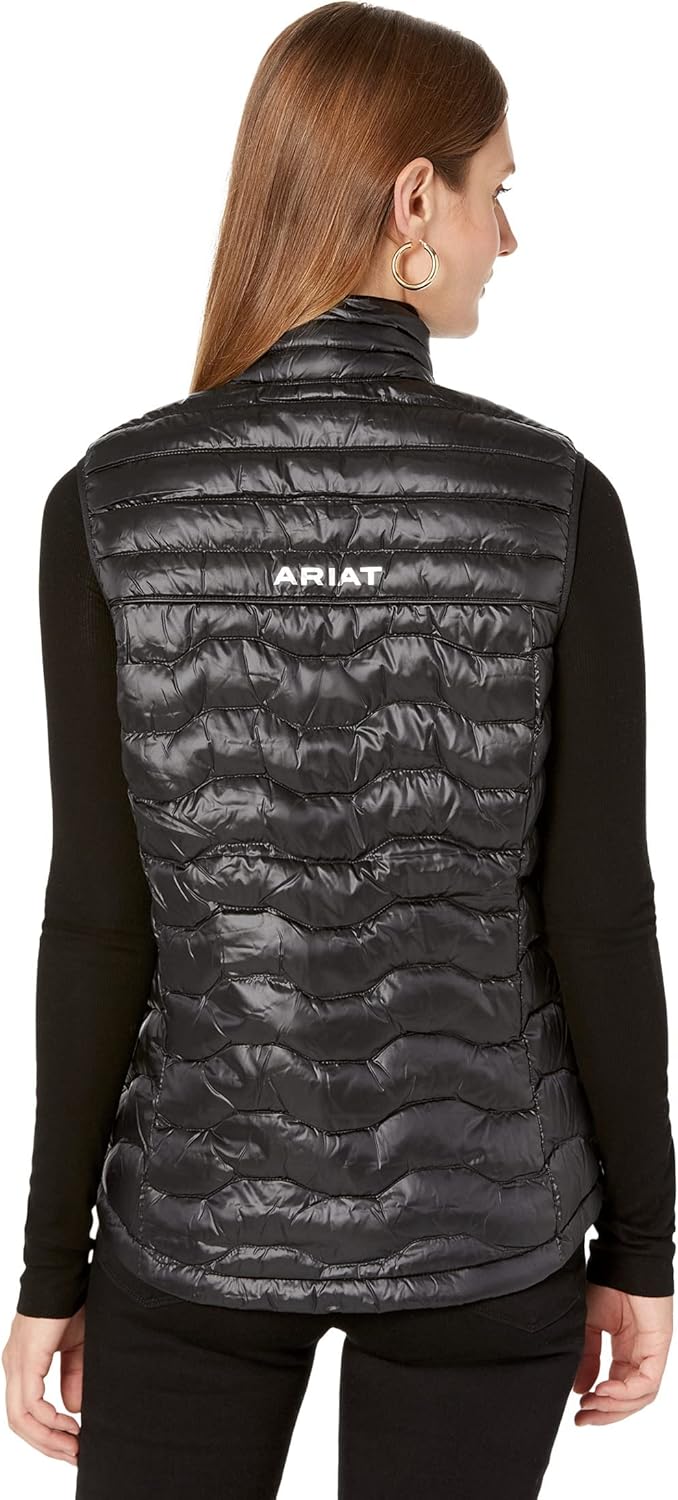 ARIAT Womens Ideal Down Vest, Ir Black, X-Small US