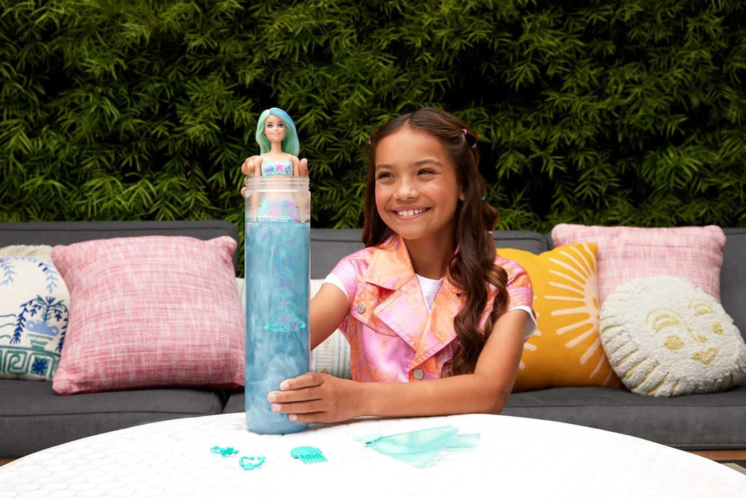 Barbie Color Reveal-Puppe und Zubehörteile mit 6 Überraschungen zum Auspacken, Meerjungfrauen-Serie