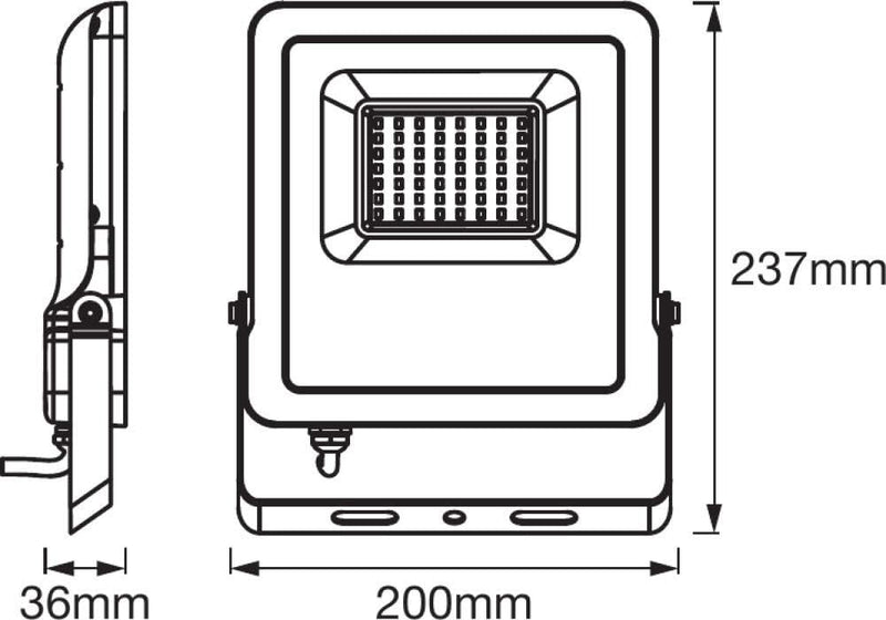 LEDVANCE Smarte LED Aussenleuchte mit WiFi Technologie, Flutstrahler für Aussen, Warmweiss (3000K),