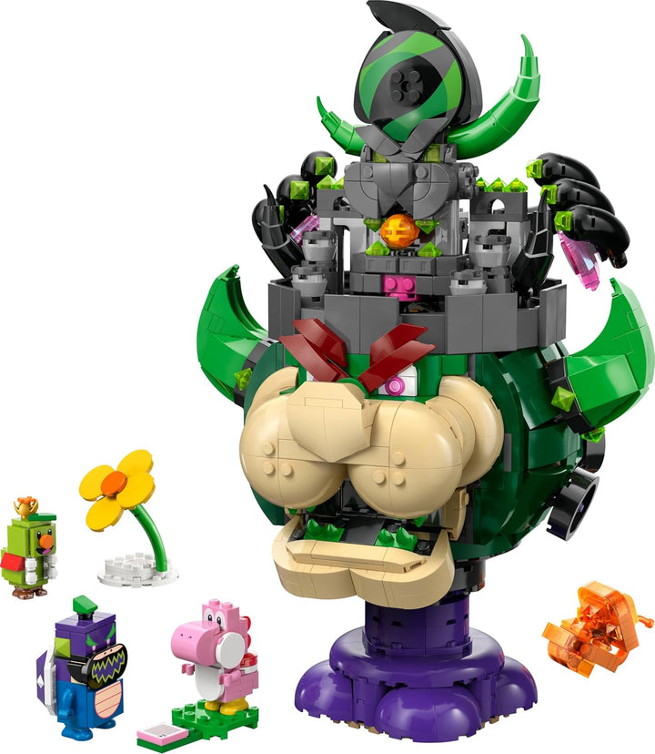 LEGO Super Mario Prinz Florian & Schloss Bowser - Interaktives Spielzeug mit 4 Figuren - Pinker Yosh