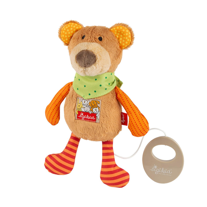 SIGIKID 40357 Spieluhr Bär Musik Mädchen und Jungen Babyspielzeug empfohlen ab Geburt braun Mehrfarb
