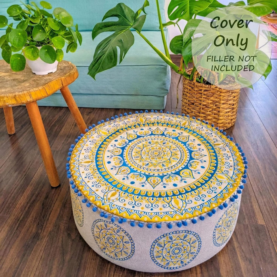 Mandala Life ART Böhmischer Hocker Osmanische Abdeckung -60x20 cm - Luxus-Hocker mit handwerklichem