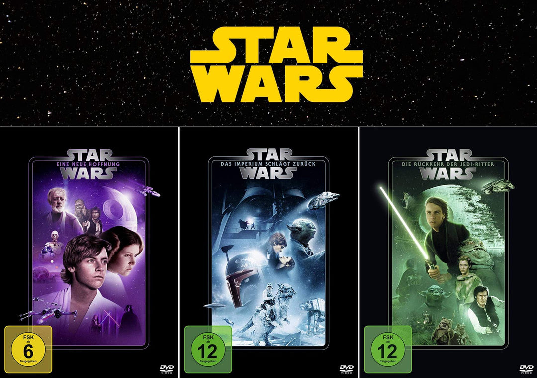 Star Wars Trilogie - Die Fortsetzung: Eine neue Hoffnung (4) + Das Imperium schlägt zurück (5) + Die