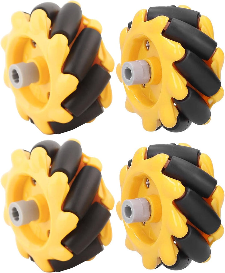 Eujgoov Mecanum-Rad, 48mm Omnidirektionales Rad Smart Robot Autozubehör DIY Spielzeugkomponenten(2 P