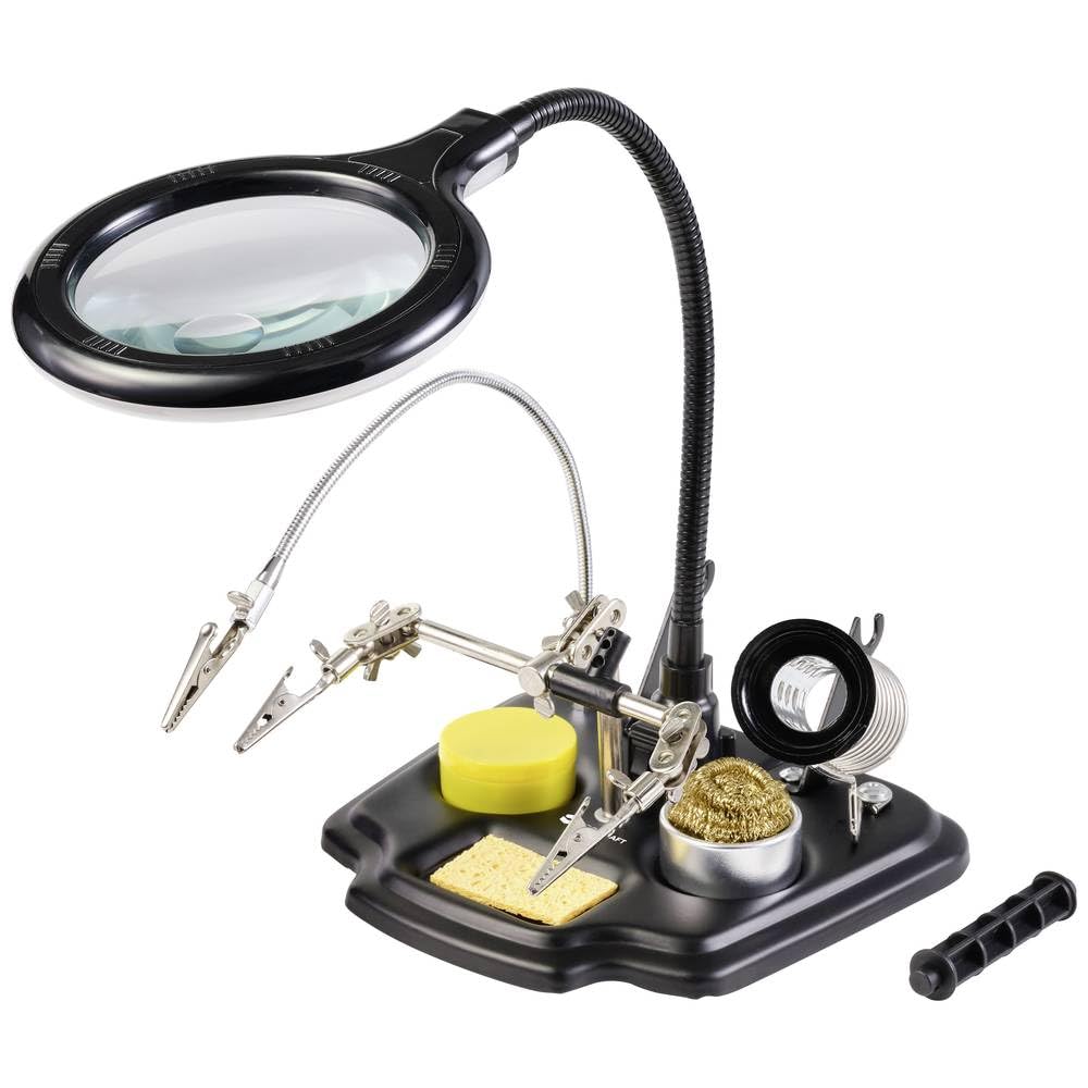 Toolcraft TO-7580322 LED-Lupenleuchte mit 3. Hand Vergrösserungsfaktor=1.75 x, 4 x 100mm 2021 Energi