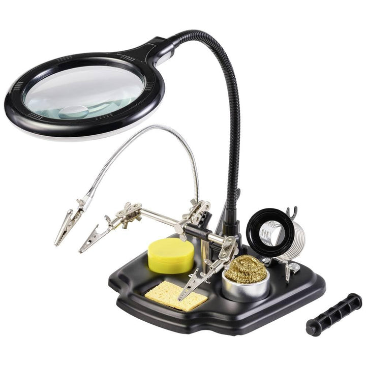 Toolcraft TO-7580322 LED-Lupenleuchte mit 3. Hand Vergrösserungsfaktor=1.75 x, 4 x 100mm 2021 Energi