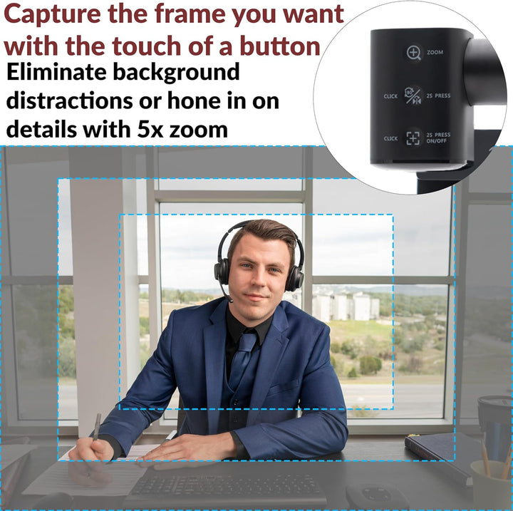 CA Essential Webcam Flex (WC-Flex) – Multifunktions-HD-Webcam mit drei Montagepositionen, Mittelansi