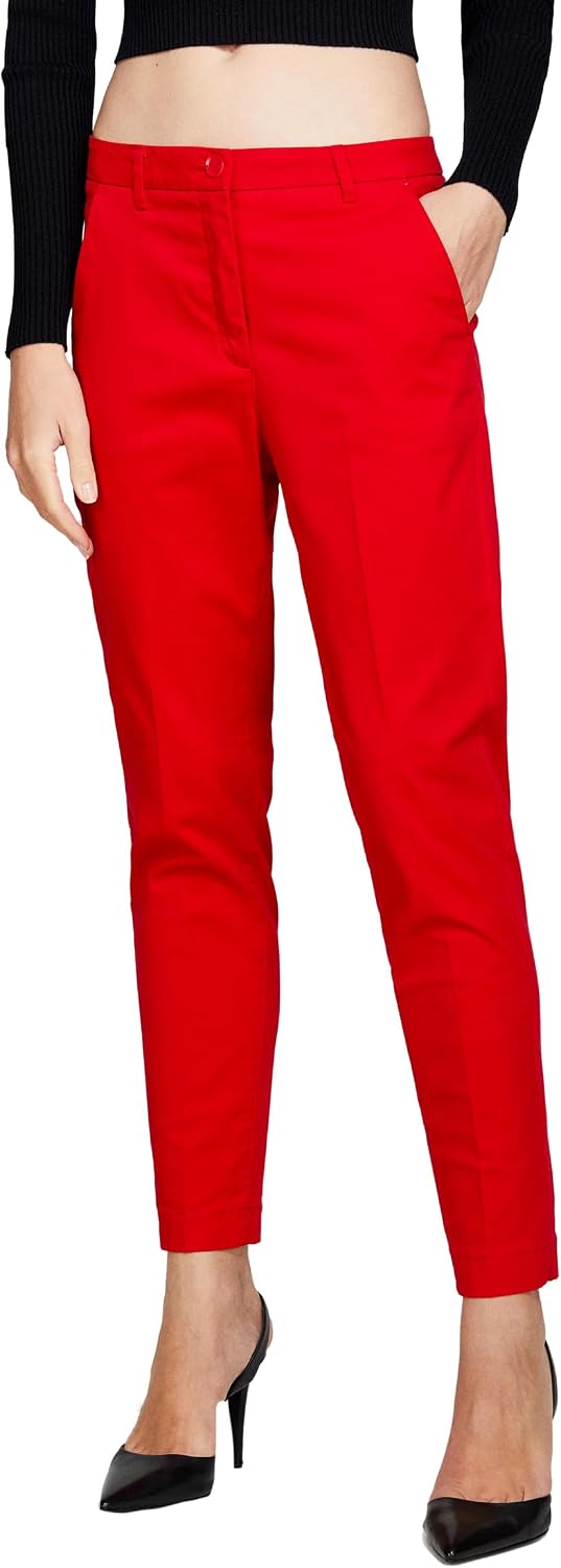 Sisley Damen Trousers Pants 42 Red 0f1, 42 Red 0f1