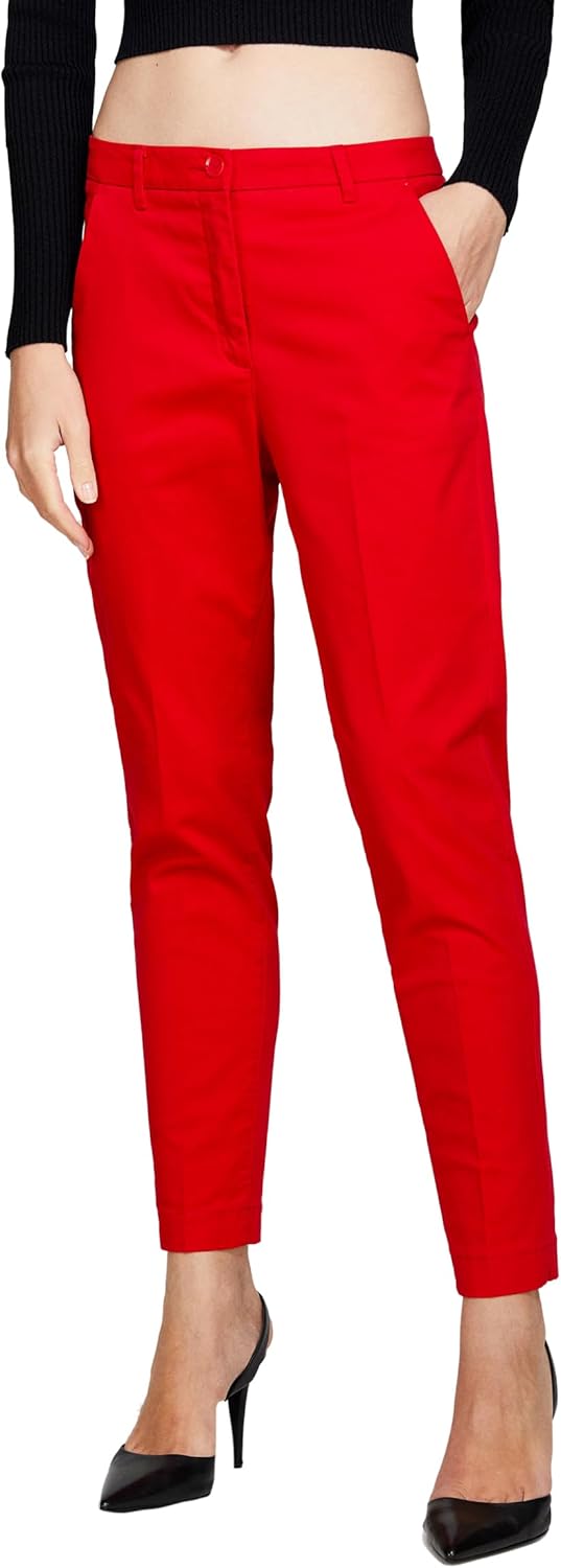 Sisley Damen Trousers Pants 42 Red 0f1, 42 Red 0f1