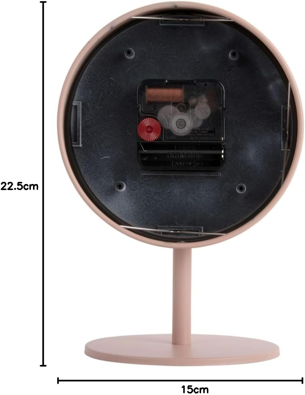 Karlsson [DL] Table Clock Stark Iron matt Faded pink