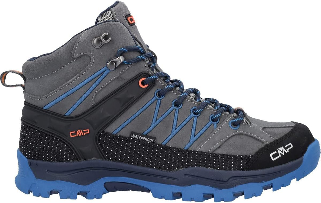 CMP Unisex Kinder Kids Rigel Mid Shoes Wp Trekking-Schuhe 30 EU Grau Meeresblau Graffite Oltremare,