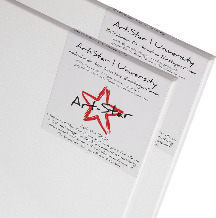 Art-Star 2X KEILRAHMEN 70x120cm | Leinwände auf Keilrahmen 70 x 120 cm | 100% Baumwolltuch ±280gsm z