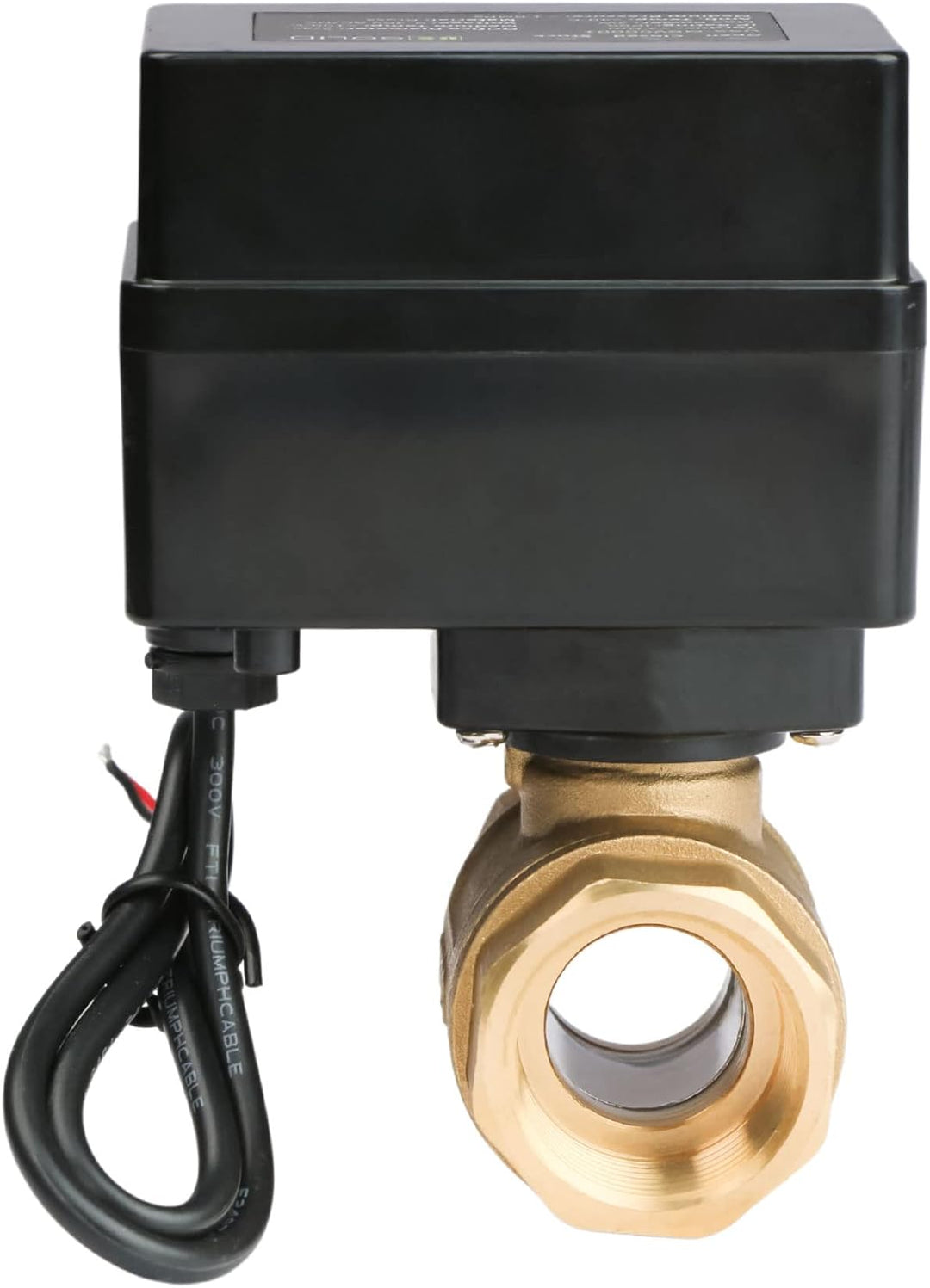 Motorisierter Kugelhahn – 3/4" Messing-Kugelhahn mit Standardanschluss, 9–36 V AC/DC, 2-Draht-Auto-R
