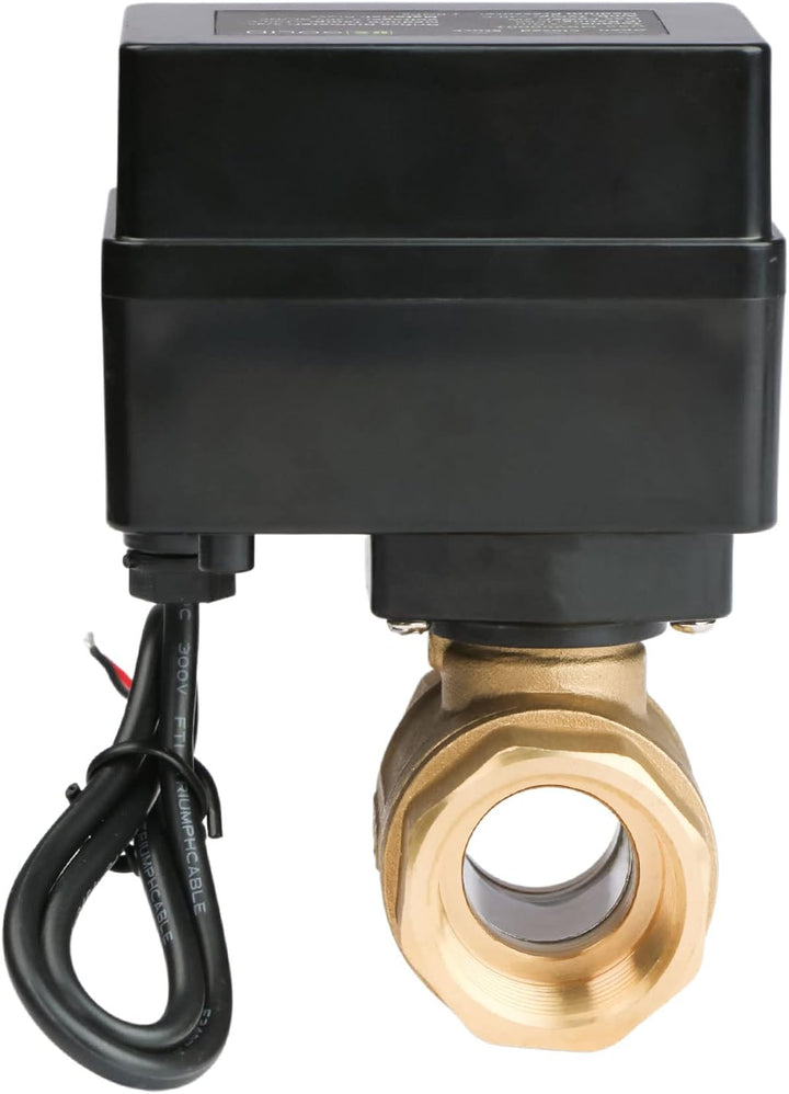 Motorisierter Kugelhahn – 3/4" Messing-Kugelhahn mit Standardanschluss, 9–36 V AC/DC, 2-Draht-Auto-R