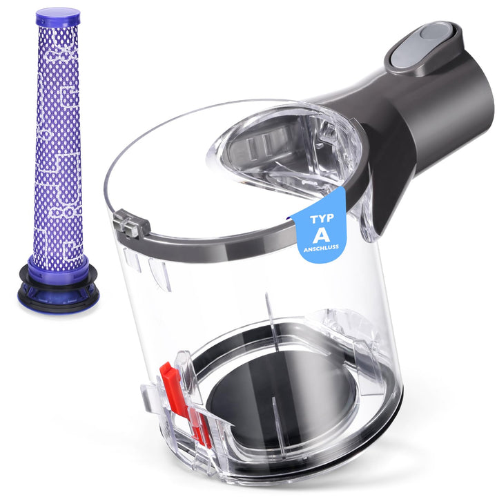 V6 Staubbehälter für Dyson V6 DC58 DC59 DC62 DC74 Staubsauger Ersatzteile, A Schnittstelle Staubbech