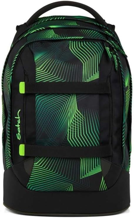 Satch Pack Schulrucksack Set 3tlg. inkl. Schlamperbox und Sporttasche (Seismic Green), Seismic Green