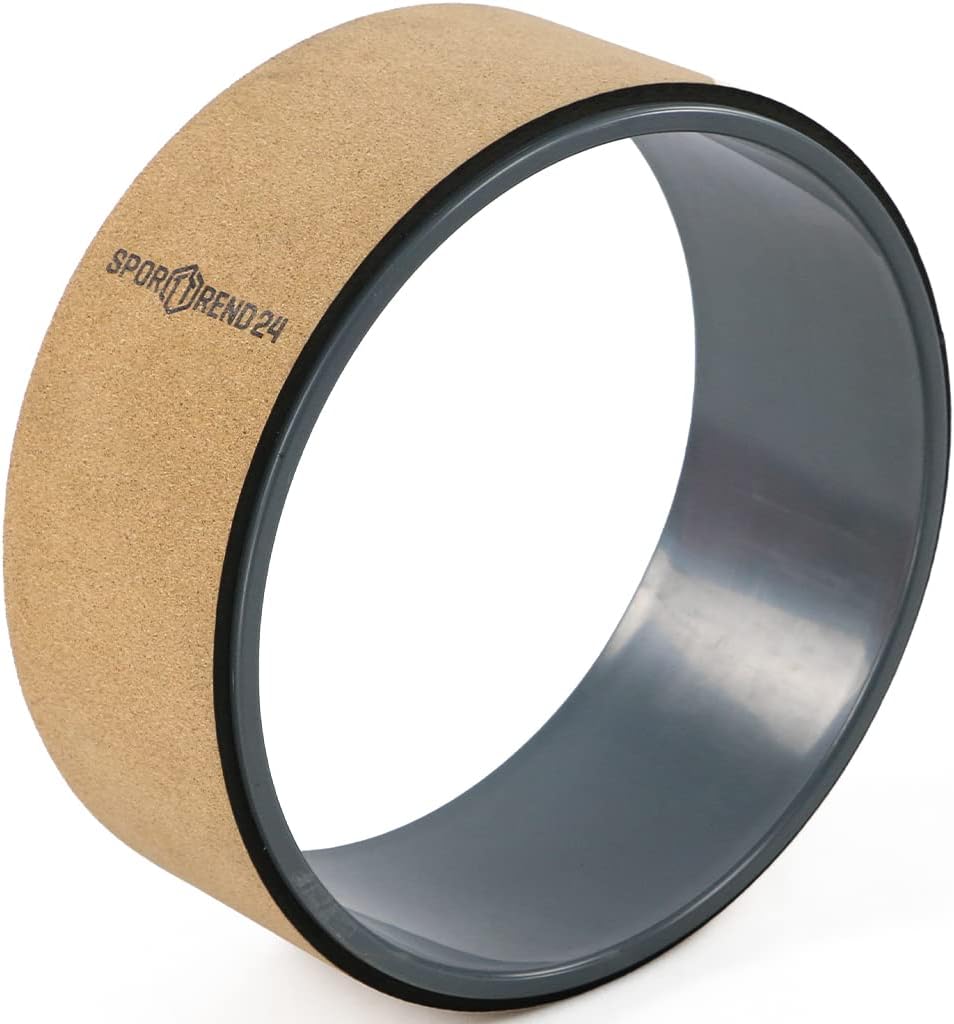 Sporttrend 24® Yoga Wheel aus Kork + Yoga Block aus Kork