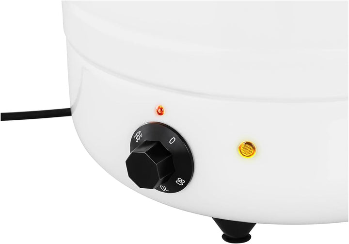 Royal Catering RCST-9403 Suppentopf 10 L Stahl weiss beschichtet Edelstahl 400 W Suppentopf elektris