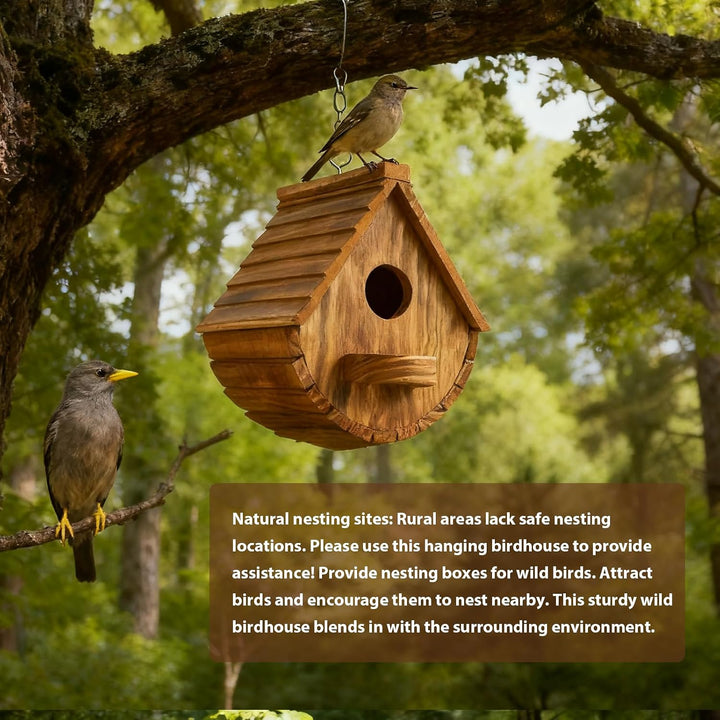 Vogelhaus Nistkasten, Vogelhaus für Vögel für Draussen Wetterfest – Kreatives Holz Nistkasten Vogelh