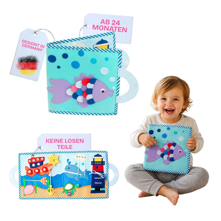 Jolly Designs – Magischer Fisch - 2 Seiten – Montessori Spielzeug ab 2 Jahren, Magischer Fisch