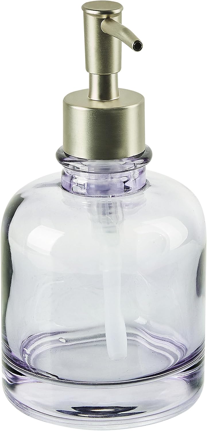 Badezimmer Set 4-teilig aus Glas violett eleganter Stil Telma