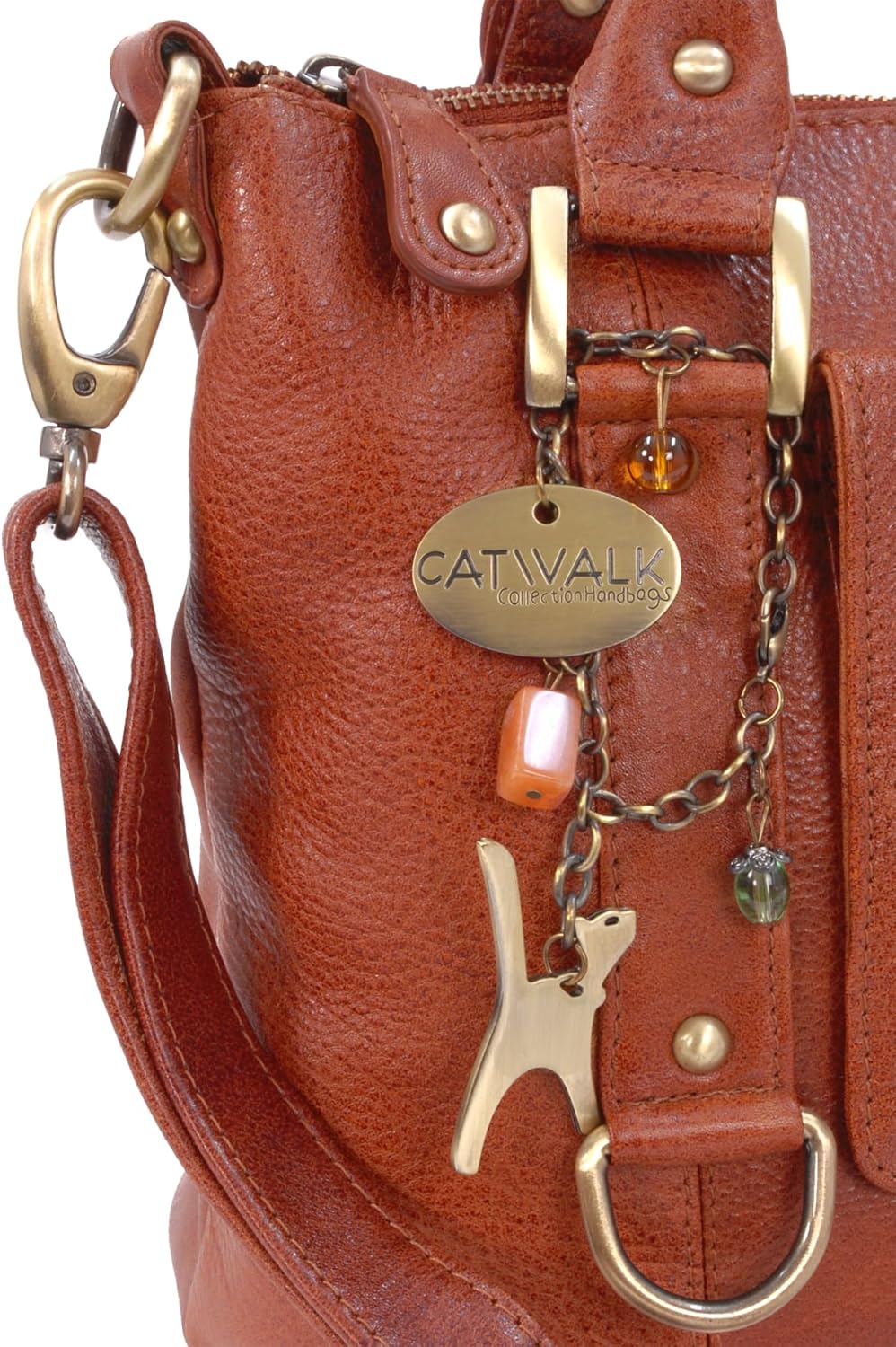 Catwalk Collection Handbags - Leder - Umhängetasche/Handtasche - Handtasche mit Schultergurt/Schulte