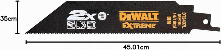 DeWalt 12-tlg. Extreme Bi-Metall Sägeblätter-Set (für Holz- und Metallsägearbeiten, robust und langl