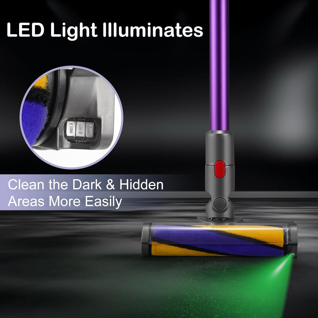 Bodendüse Bürste für Dyson V11 V15 V10 V8 V7 Staubsauger, Ersatzbürste Zubehör mit LED-Licht, Elektr