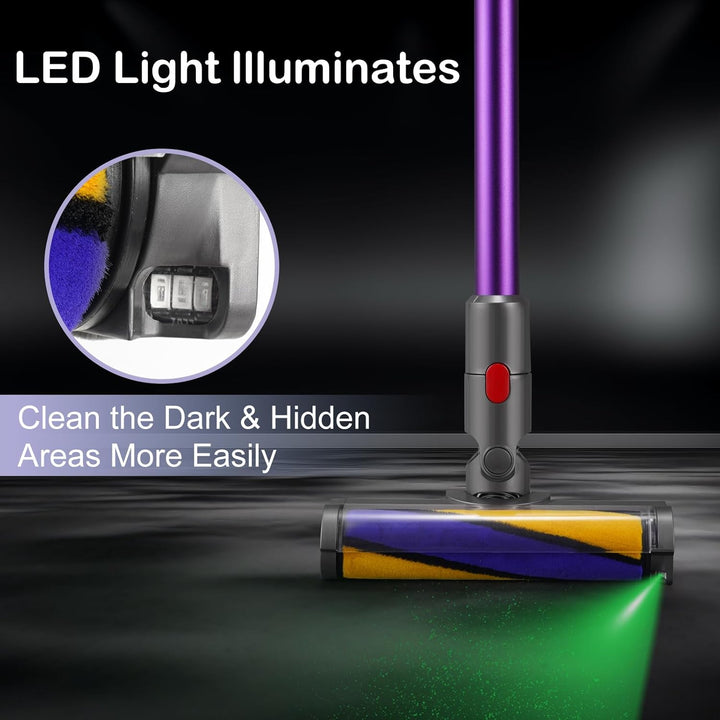 Bodendüse Bürste für Dyson V11 V15 V10 V8 V7 Staubsauger, Ersatzbürste Zubehör mit LED-Licht, Elektr