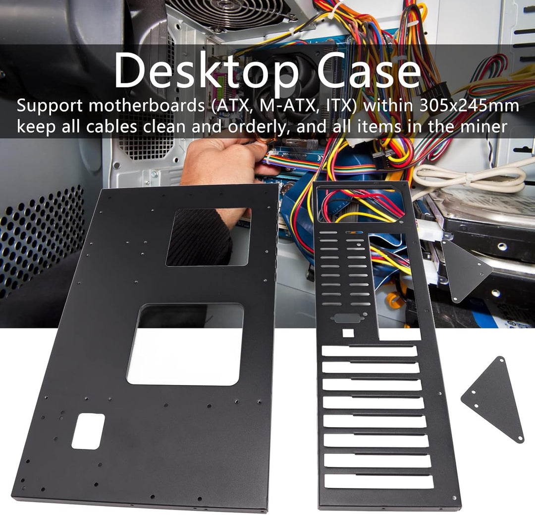 Bewinner Computer ATX Open Motherboard Rack, DIY Computer Motherboard Case Rack, ATX MATX PC Motherb