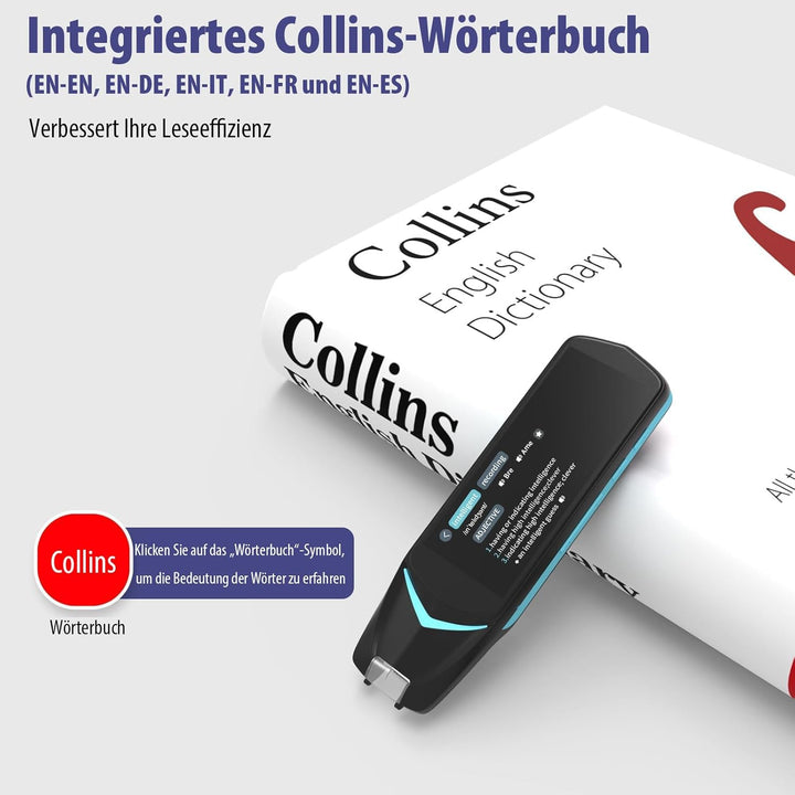NEWYES Übersetzungs Stift Scannen,Übersetzer mit Sprachausgabe,Scannerstift zur Dateneingabe,OCR Les